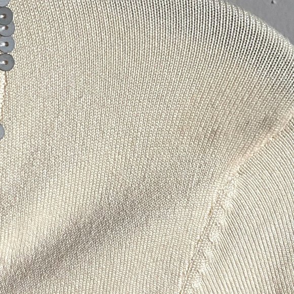 International Concepts Petite Womens SIlk Sequin Trim Cardigan Shrug-Cream-NWF - Picture 5 of 7